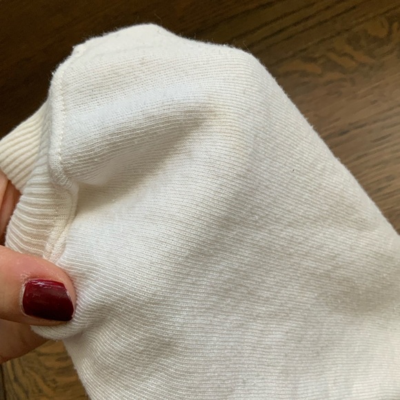 WILDFOX X BARBIE COLLECTION Warm Up pullover Sweater White Women’s Size Small - Picture 9 of 16